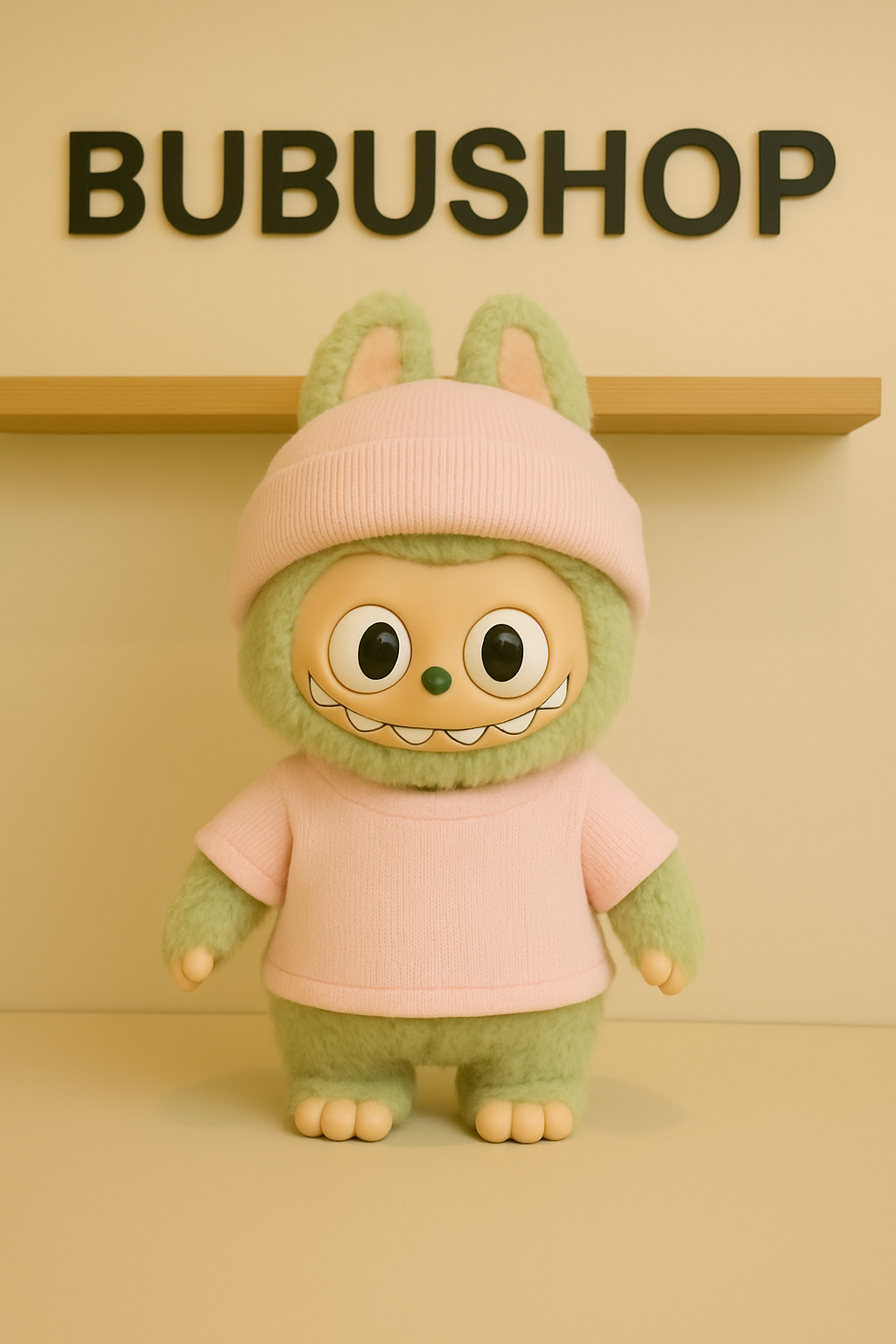 Bubu en T-shirt et bonnet