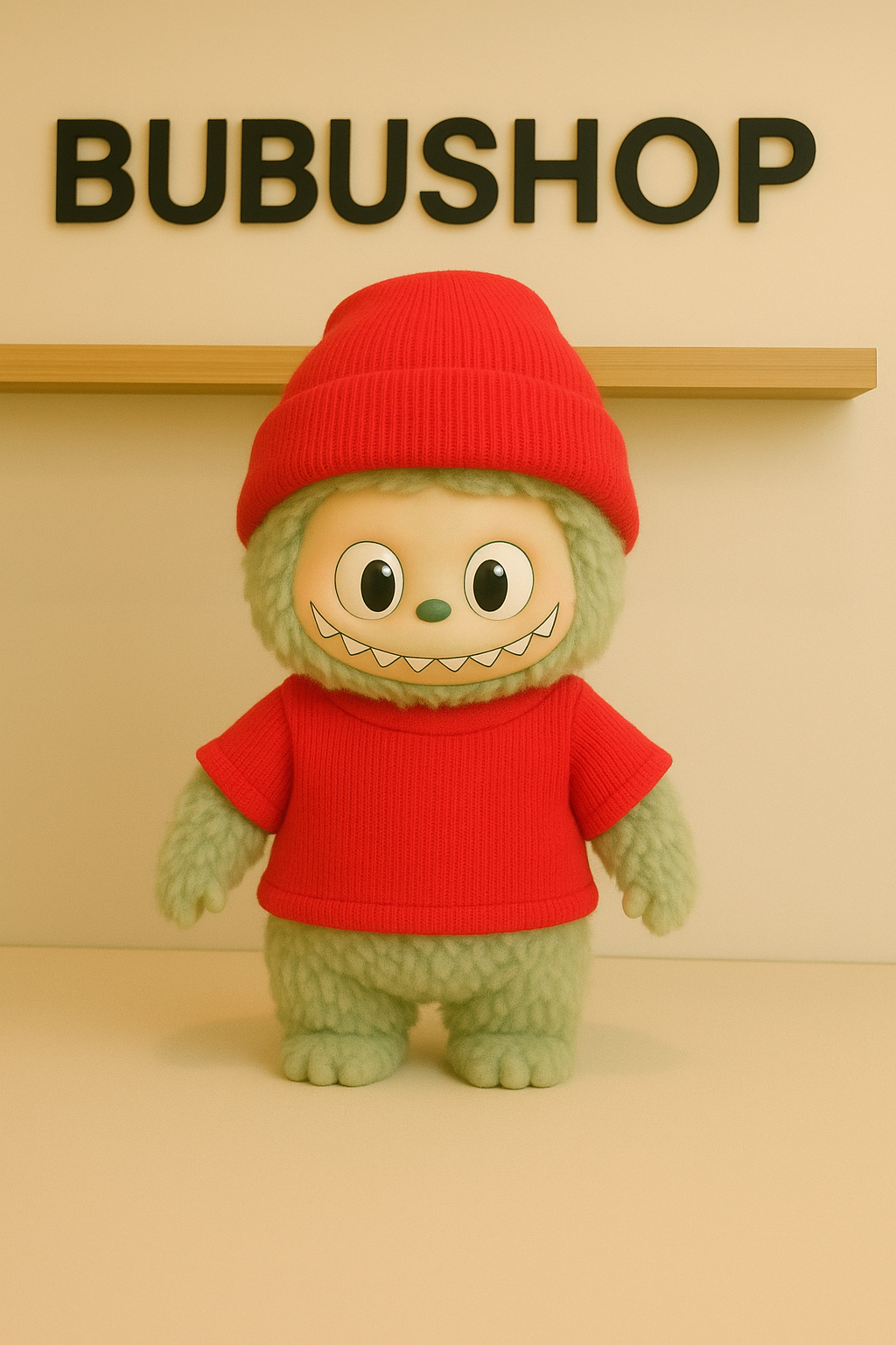 Bubu en T-shirt et bonnet